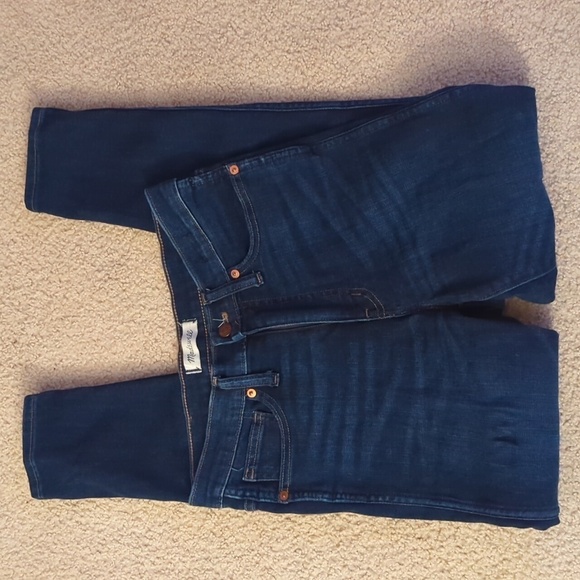 Madewell Dark Wash Denim 10" High Rise Skinny Jeans Size 27 - Picture 1 of 10